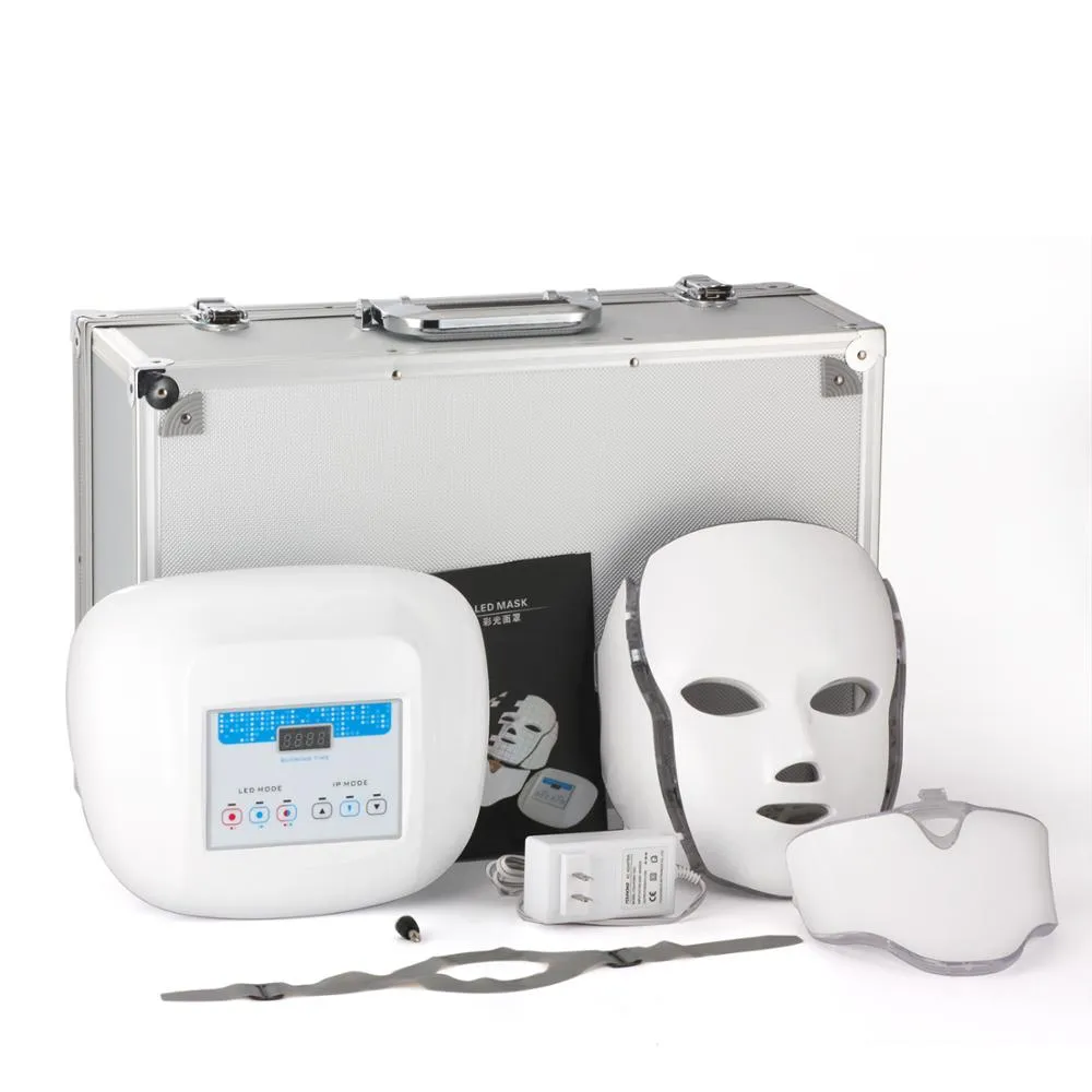 Hem eller Spa Använd PDT Machine 3 Färg Infraröd Ljusrynka Ta bort aknebehandling Hudföryngring LED Photon Facial Mask