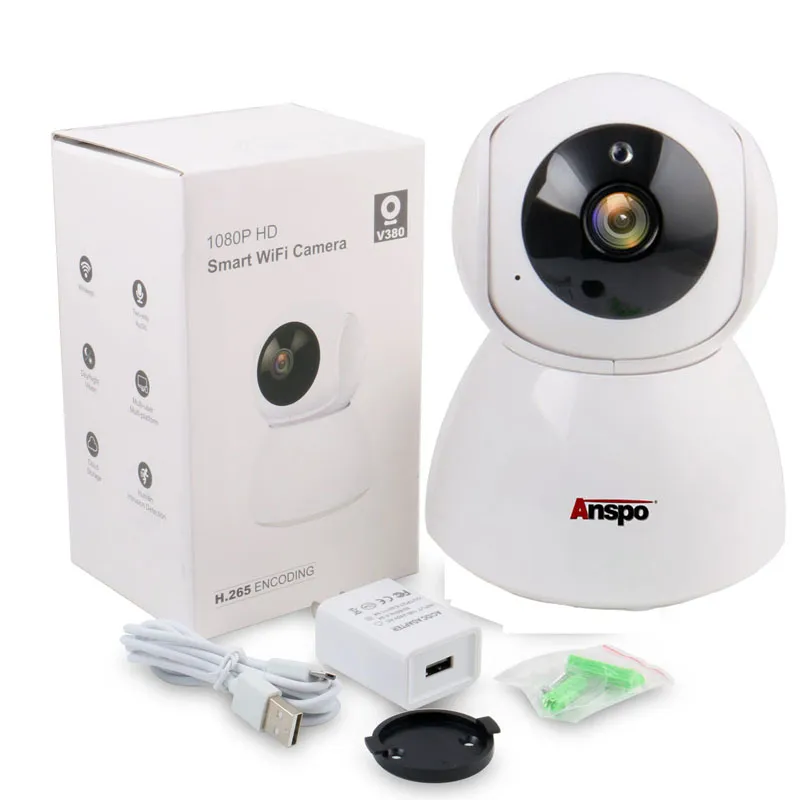 Anspo Wireless Home CCTV Indoor Ptz Camera With Pan Tilt IR Night