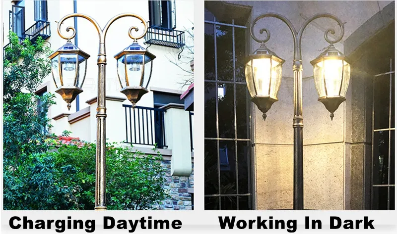 16W Solar LED Double Head Post Outdoor Garden Lights For Outdoor Landscape Pathway Driveway Cast Aluminum Construction For Street Patio Garden Yard And Lawn From Sunway168 291.53 DHgate.Com