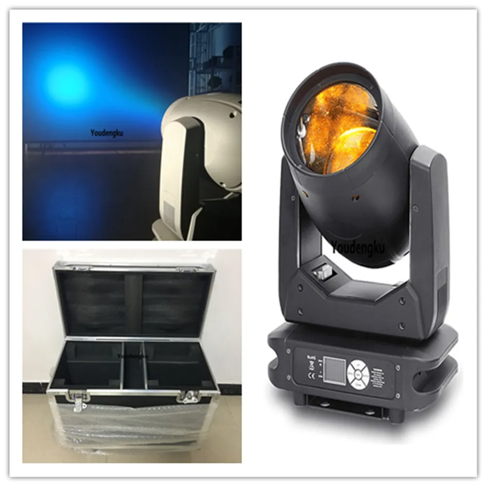 2 Stück mit Flightcase Mini 100 Watt Strahl Movinghead China Disco DJ Intelligent DMX Hybrid 100 W LED Beam Spot 2 in 1 Moving Head Bühnenlicht