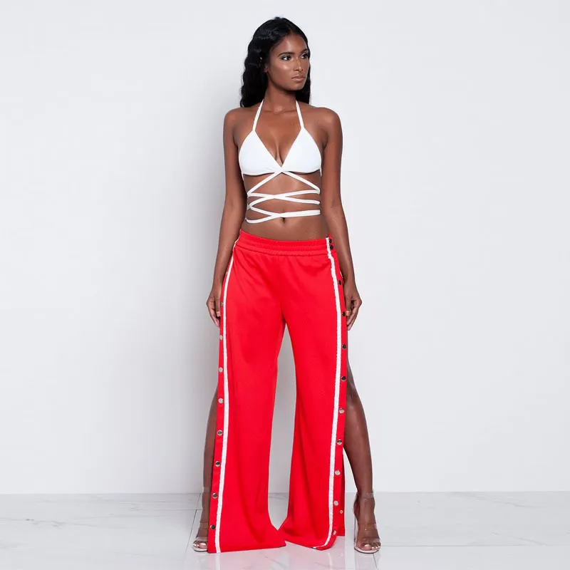 Bohemian Palazzo Snap Capris For Women Wide Leg, Loose Fit, Side Split,  Buttoned Crop Top Y19070101 From Qiyuan05, $16.42