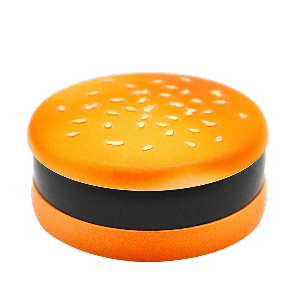 Nouveau Cookie Biscuit Hamburger Métal En Alliage De Zinc Broyeur D'herbes À Fumer 3 Pièces 55 MM Dents De Requin Broyeur À Herbes En Métal Broyeur À Épices À La Main Muller