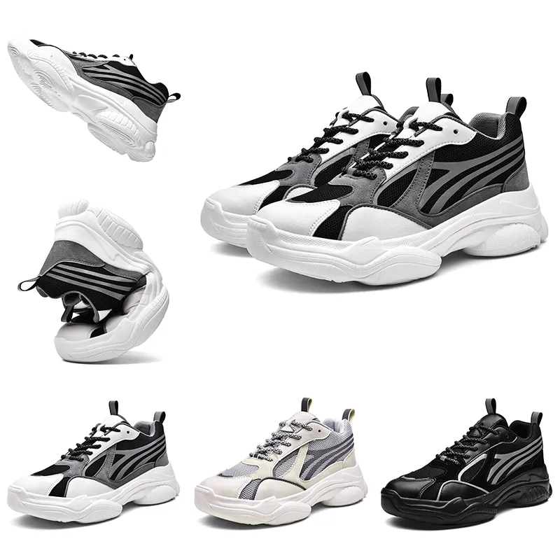 Luxe dames heren hardloopschoenen 3M reflecterend drievoudig zwart wit grijs sporttrainers designer sneakers Zelfgemaakt merk Made in China