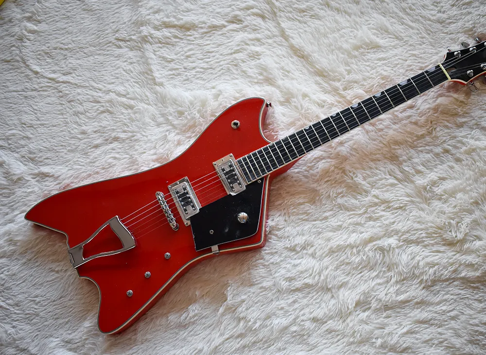 ! Wholesale Factory Custom Red Electric Guitar With Chrome Hardware
