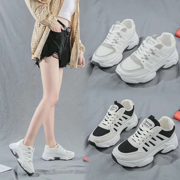 Dad Shoe Woman 2019 Autumn Thick Bottom Tide Ventilation Sneakers Joker Leisure Time Small White Women's Shoes