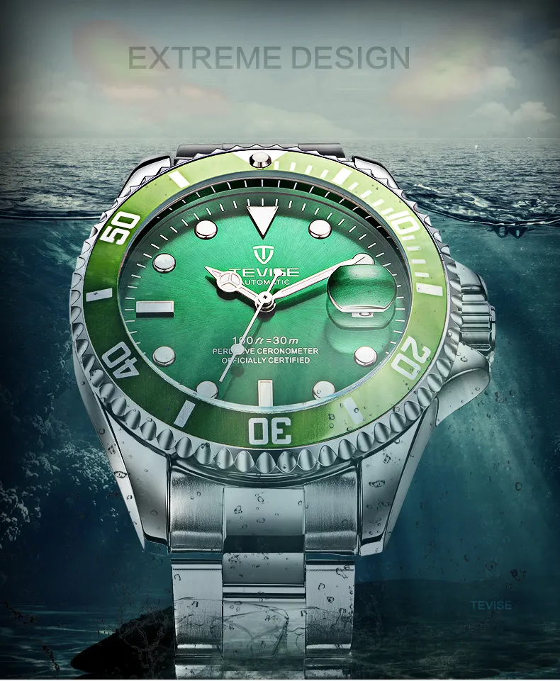 TEVISE Fashion Men Quartz Watch Calendar Waterproof Business