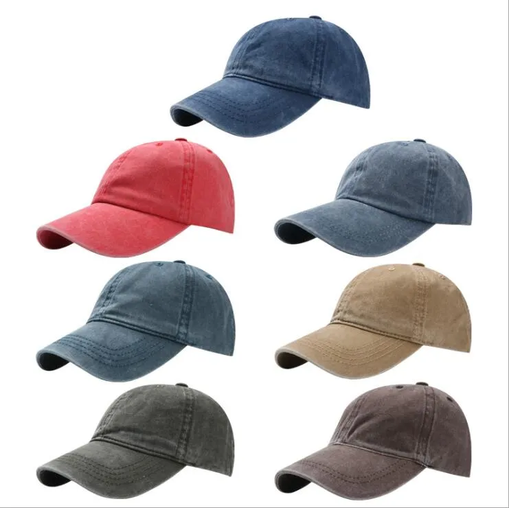 Baseball caps hoeden voor mannen snapback dames casquette merk caps gewassen vintage vaste kleur bot mannen hoed gorras letter cap