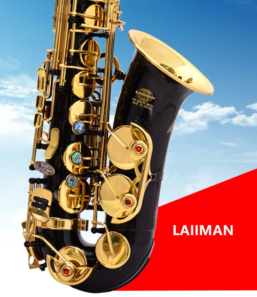 Haute qualité nouveau Lehmann e-flat Alto saxophone instruments de musique noir laqué or clé professionnelle livraison gratuite