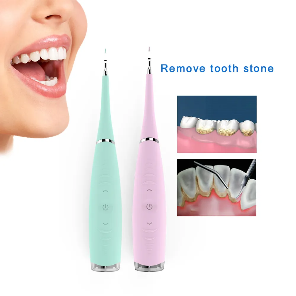 Professionella 5 -lägen Electric Dental Sclaer Sonic Silicone Tooth Cleaner Rechargeble USB Tooth Calculus Remover Fläckar Tartar J190628