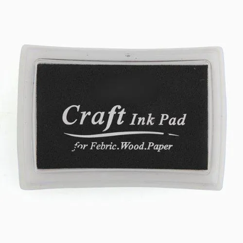 Partihandel-WSFS Hot Black Bläckkudde Inkpad Gummi Stämpel Finger Print Craft Non-Toxic Baby Safe