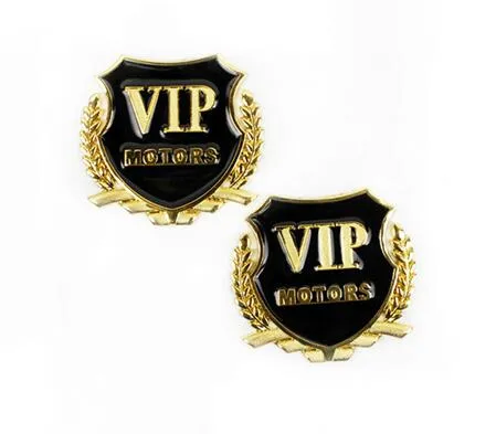 3D VIP MOTORS Logo Metal Car Chrome Emblem Badge Decal Door Window Body Auto Decor DIY Sticker Car Decoration Styling