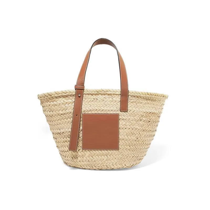 2022 Primavera Y Verano Mujer Retro Loewe Bolso Paja Sholidulder