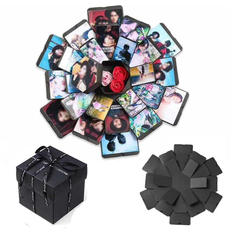 Creative Explosion Photo Bomb Box DIY Scrapbook Hexagonal Love