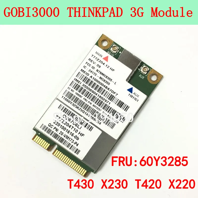 Freeshipping Sierra MC8355 Lenovo ThinkPad X220 T520 T520 T520 T520 T520 T520 T520 T520 X230 T520 60Y3257のためのgobi3000 GPS 3G無線カード