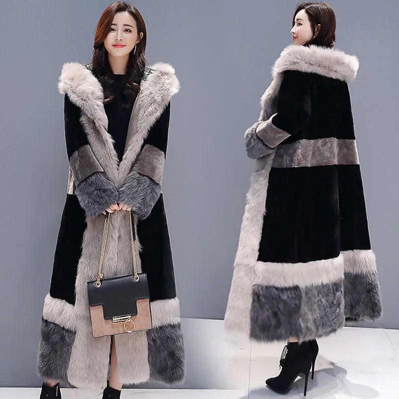 Women's Coat Casual Winter Women 2019 Fashion Long Sleeve Jacket Coat Warm Loose Thick Lengthen Faux Fur Outerwear Plus Size Female