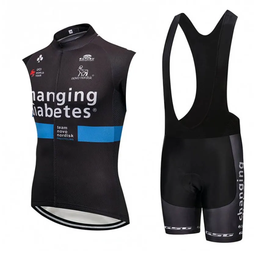 Novo Nordisk Team fietsen mouwloze jersey vest bib korte sets fietskleding hot koop zomer snelle droge sportwear U71954