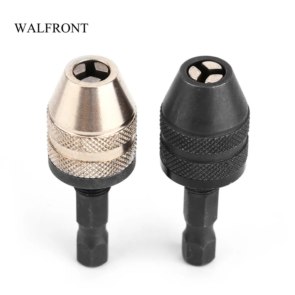 Freeshipping Hex Shank Borre Keyless Electric Drill Chuck Quick Change Skruvmejsel Adapter Converter Grind Drilling Rotary Tools