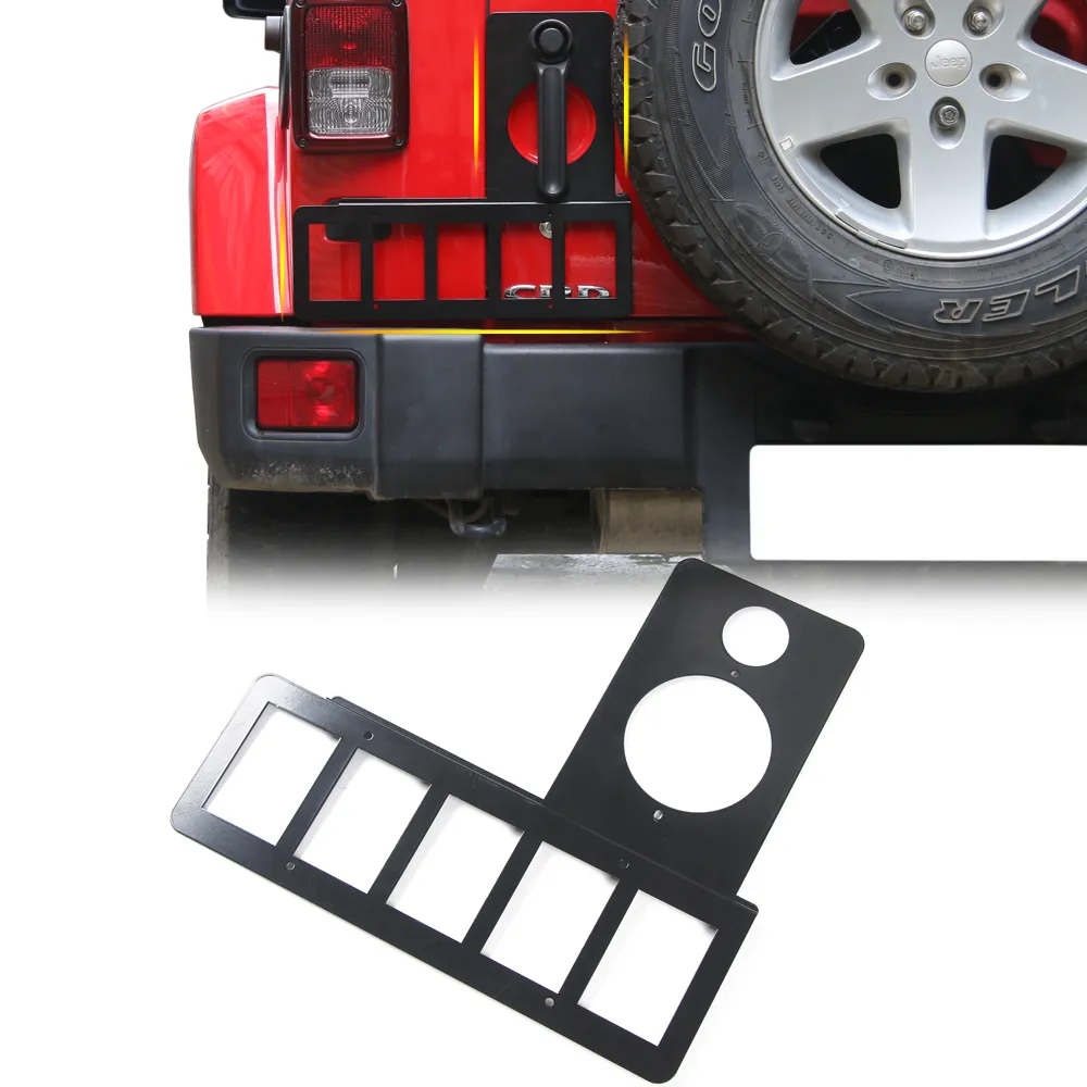 Supporto per staffa targa posteriore per Jeep Wrangler JK 2007-2017 Accessori esterni auto di alta qualità Car Styling in metallo