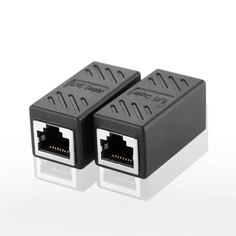 RJ45 Coupler Cat6 RJ45 Kvinna till Kvinna Kabelanslutning Ethernet Network Cable Extension Coupler Adapter