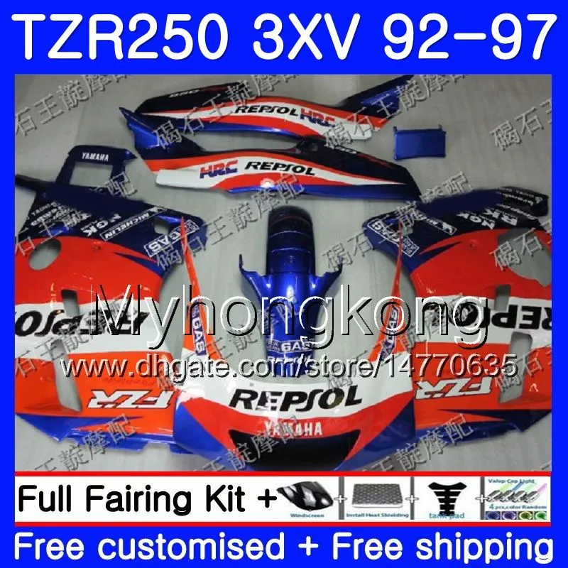 Kit för Yamaha TZR250RR RS TZR250 Repsol Blå Ny 92 93 94 95 96 97 245HM.28 TZR 250 3XV YPVS TZR 250 1992 1993 1994 1995 1996 FAIRING