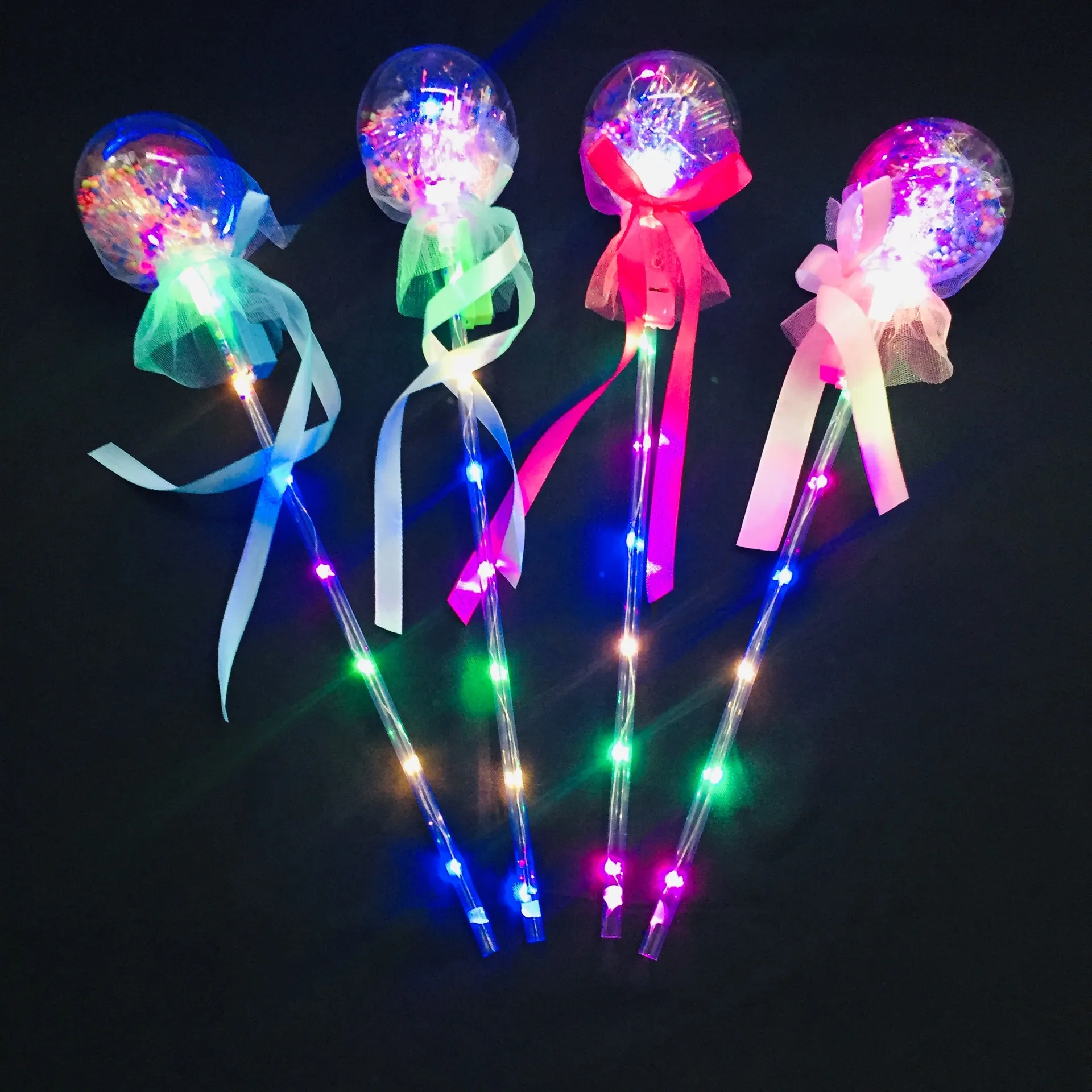 LED-lampor transparent ljusvågboll Magic Wand Star Ball LED Flash Fairy Bar Stand Night Market Hot Sales Fairy Lights