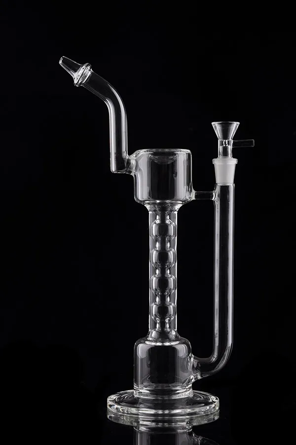 Waterpijpen Waterpijpen Glazen rookwaterleidingen Recycler Booreilanden Shisha Dab met 14 mm komverbinding 12,2 inch