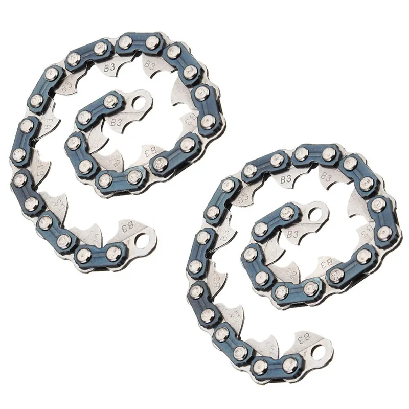 Verktygsdelar 2st Coil Chain Grass Garden Brush Cutter Chain för trimmer huvud gräsklippare