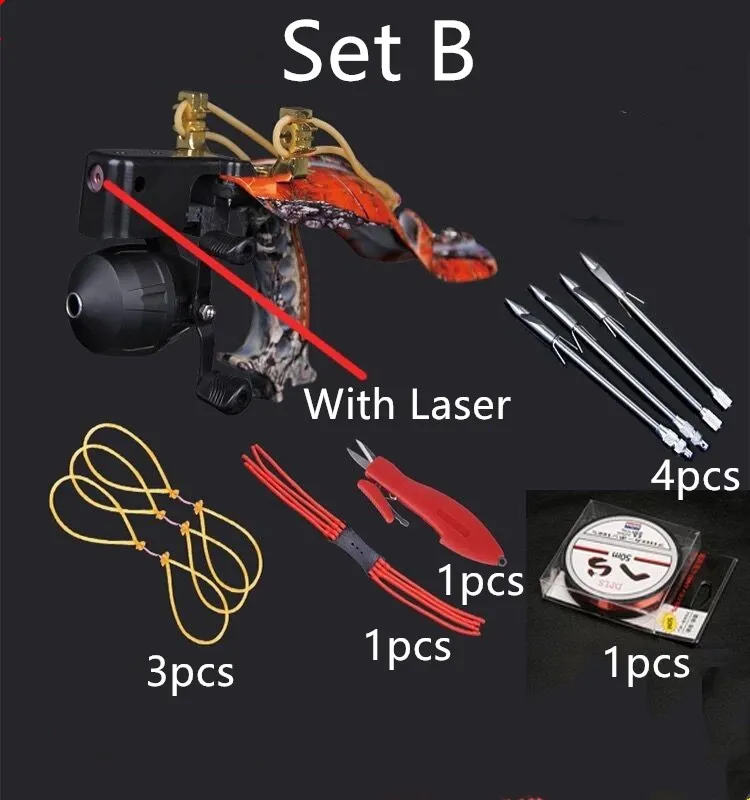 New Laser Slingshot Red Hunting Slingshot Outdoor Strong Fishing Slingshot  Shooting Arrow Bow Fishing Outdoor Games From Zhangtan584, $69.2