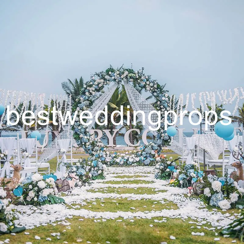 Dekoracja Nowy Stye Mental Stand Tylko) Najnowsze Design Stage Wedding Stage Tło Kwiat Stojak Wybuch Floral Setup Best525