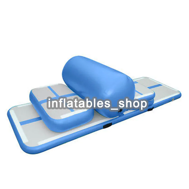 Envío Gratis bomba gratis un conjunto (6 piezas) pista de caída de aire inflable DWF sellada con aire para la venta, pista de aire inflable gimnástica