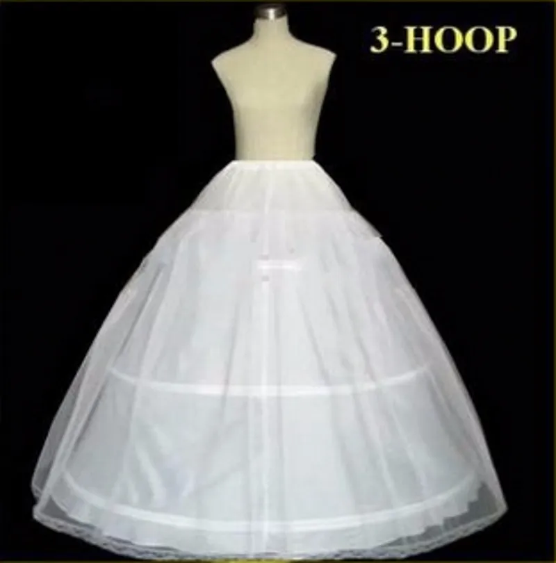 In Stock Petticoats Wedding Ball Gown Ball 3 Hoop Bone Full Crinoline For Dress Skirt Accessories Slip