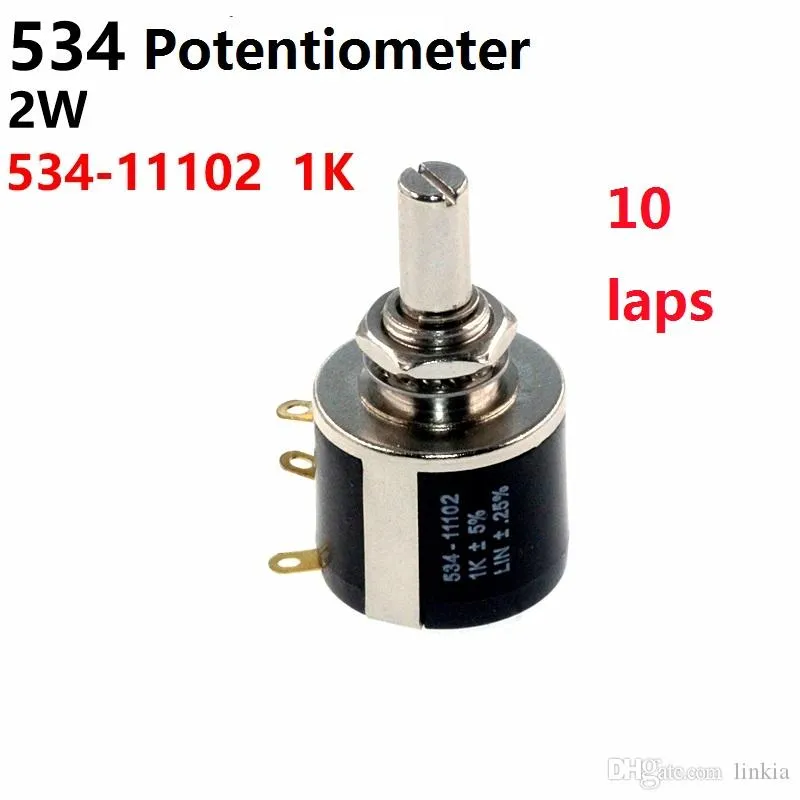 Precision Multi-Turn Wirewound Potentiometer 534-11102 534 1k 2W
