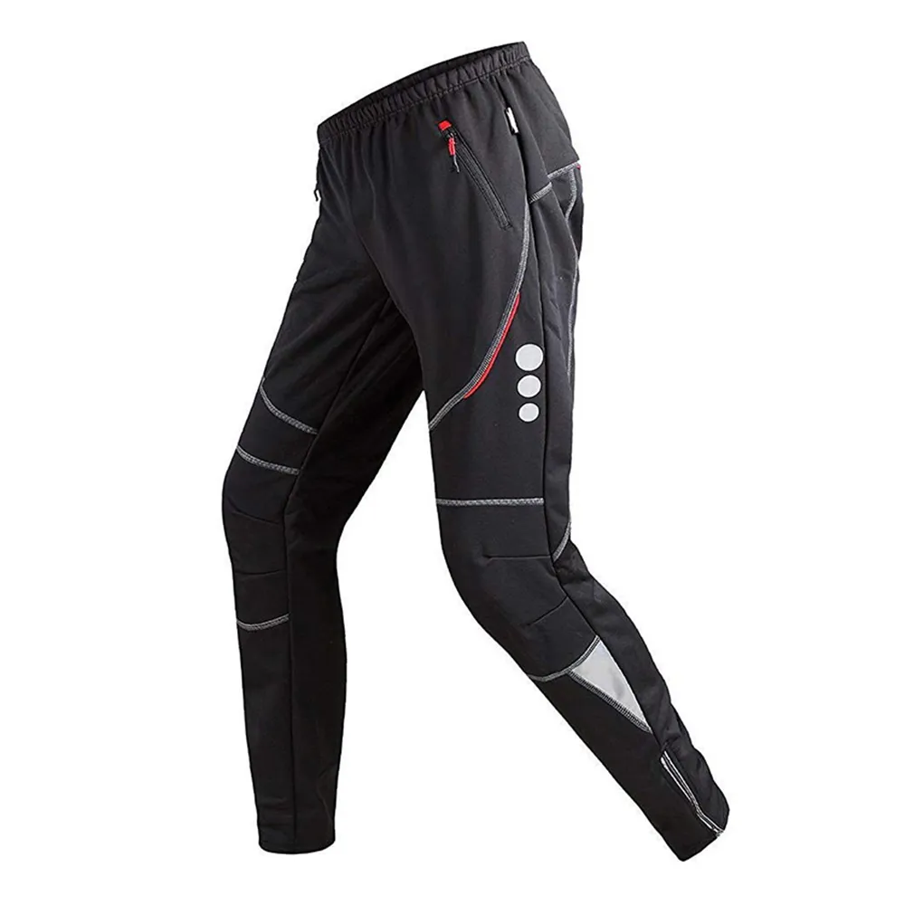 Pantalon de cyclisme pour hommes, pantalon d'athlétisme, coupe-vent, polaire thermique, respirant, pour l'équitation, le sport, en hiver