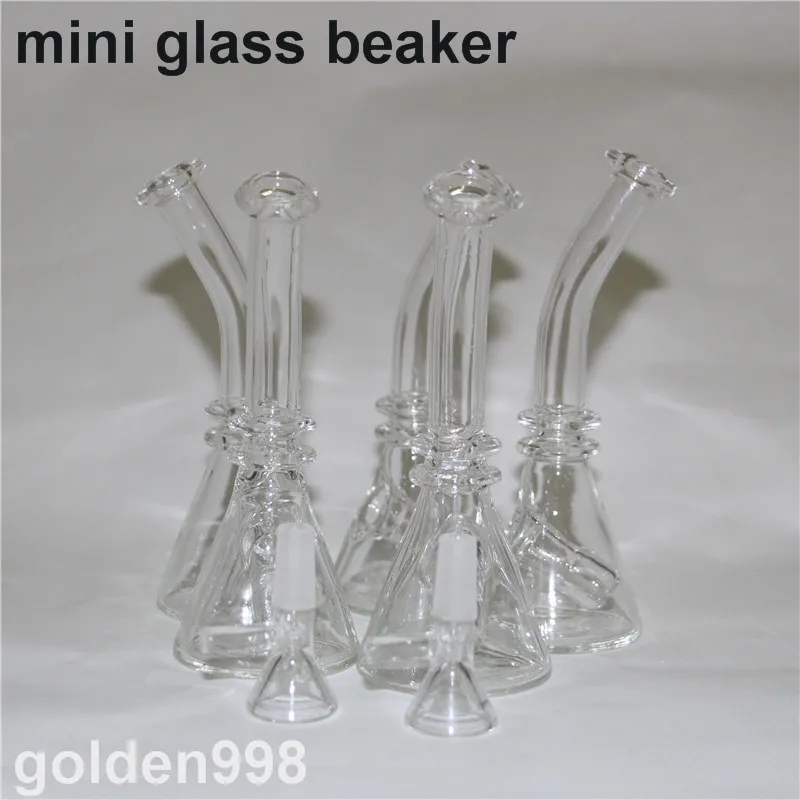 beaker base tubi dell'acqua bong di vetro di vendita calda becher di ghiaccio spessore becher di vetro per fumare bong da 4,72 pollici