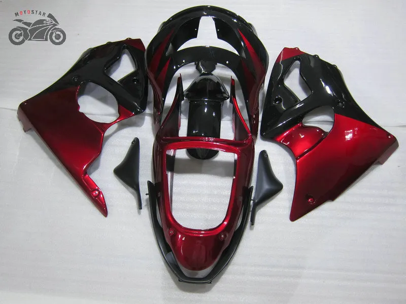 High quality Chinese Fairing kits for Kawasaki Ninja ZX6R 1998 1999 ZX-6R red black aftermarket fairings bodykit ZX 6R 98 99