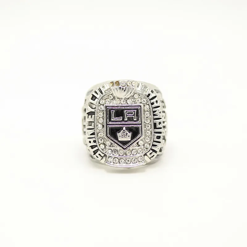 Vente en gros Fine 2012 Hockey Ice Hockey La Kings Alliage d'alliage Silver Hommes Championnat du Monde Anneau Anneau Hommes Années Années1409