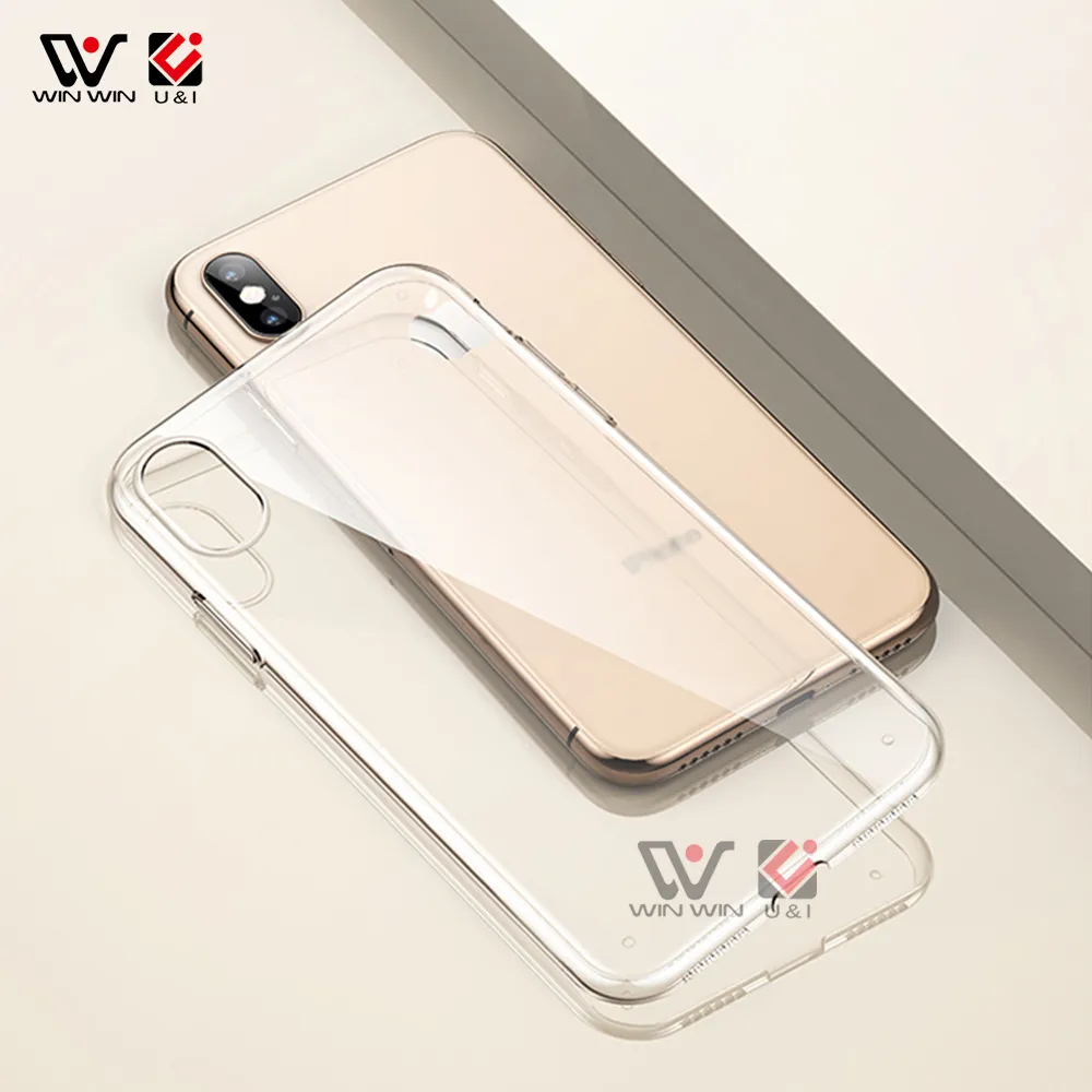 Étuis de téléphone TPU en silicone souple transparent de mode le plus vendu, étanche pour iPhone 11 12 XS Pro Max, coque arrière transparente antichoc, vente en gros