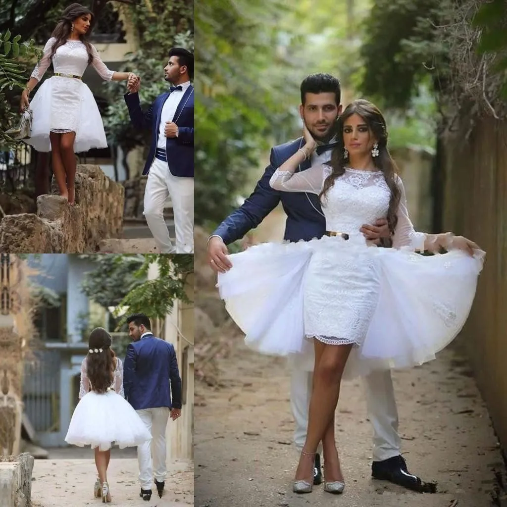 2019 Nuovi Abiti Da Sposa Eleganti A Tubino Corto Abiti Da Sposa