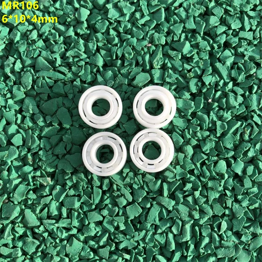 4pcs/lot MR106 full Ceramic ball bearing 6x10x4 mm Zirconia ZrO2 Ceramic bearings 6*10*4 mm