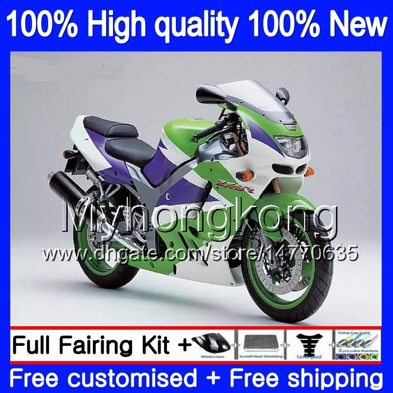 Karosserie für KAWASAKI ZX900 900 CC 9 R 94 97 1994 1995 1996 1997 Grün glänzend 221MY.67 ZX 900 ZX 9R 900CC ZX-9R ZX9R 94 95 96 97 Verkleidungen