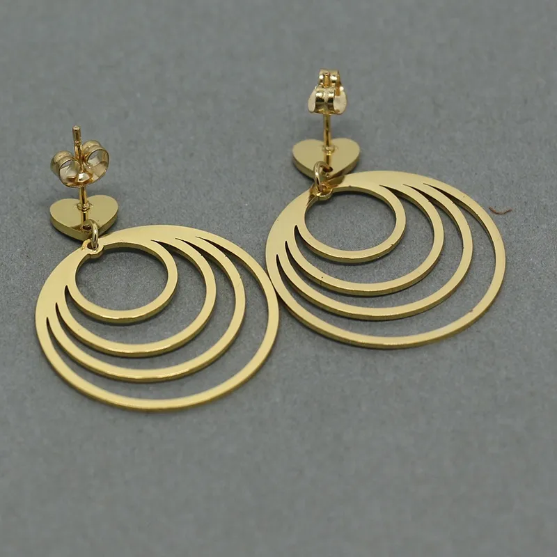 Fashion New ear studs Jewelry Gold Color Statement Punk Round Earrings Jewelry ,Hoop Earring for Women
