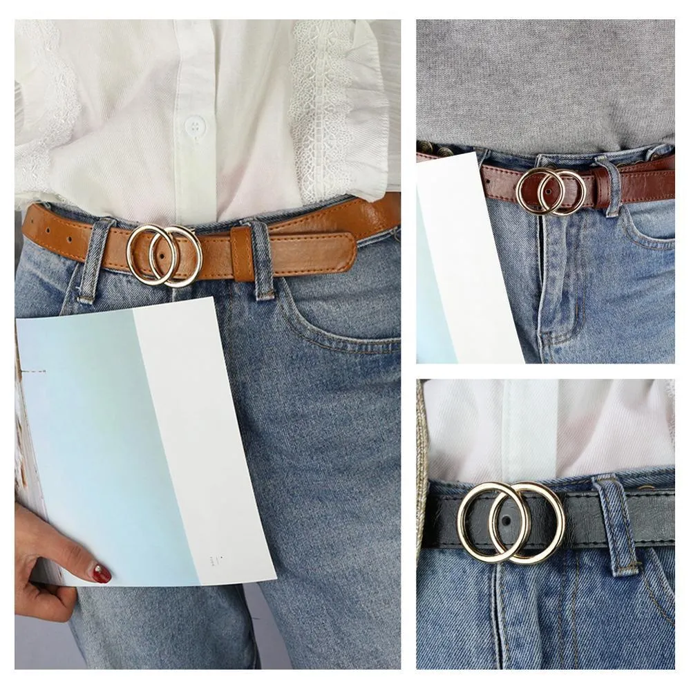 Vintage O-Ring Buckle Soft Leather Belt