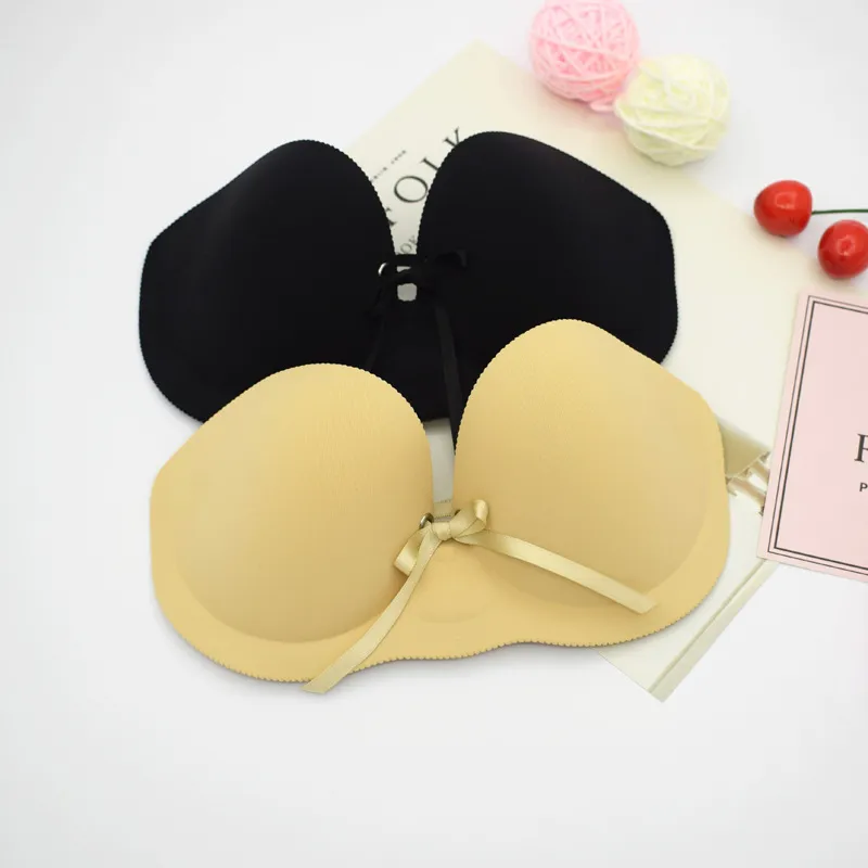 Inflatable Push Up Bra For Women Strapless, Air Padded Espresso