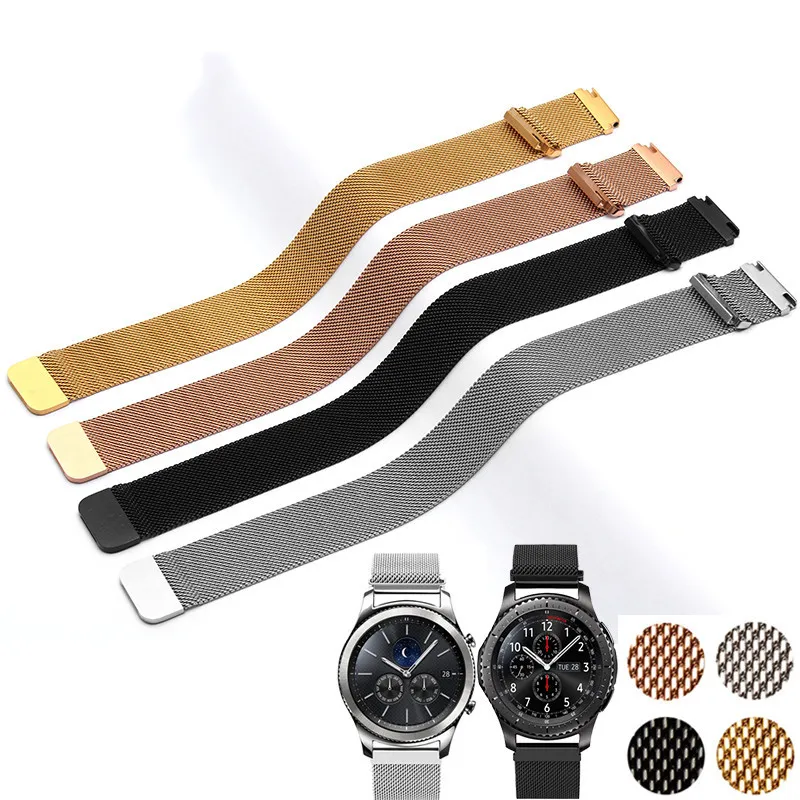 20mm 22mm Band voor Samsung Galaxy Horloge Actief 42mm 46mm Gear Sport S2 S3 Milanese Loop Amazfit BIP 18mm Huawei Watch1-riem