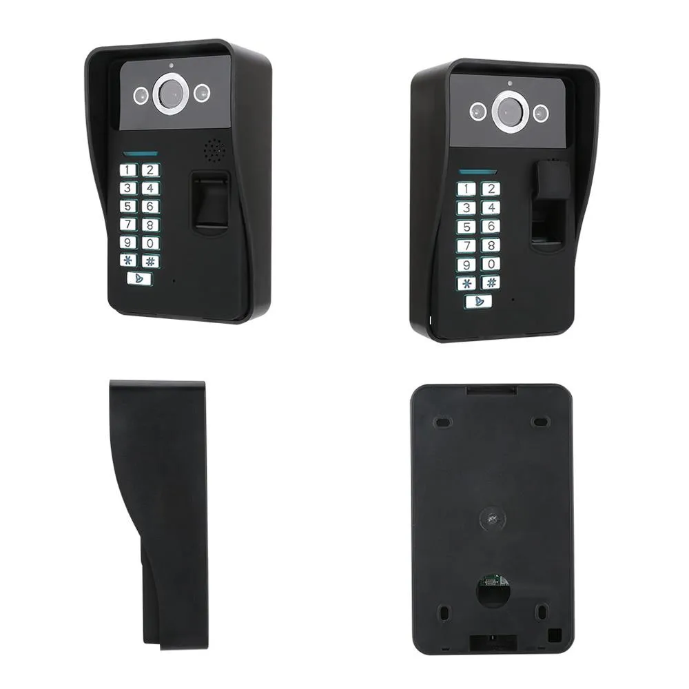 SY908MJF11 9 polegadas Wifi Fingerprint senha RFID Vídeo campainha Intercom Kit Night Vision Camera - Black Plug EUA