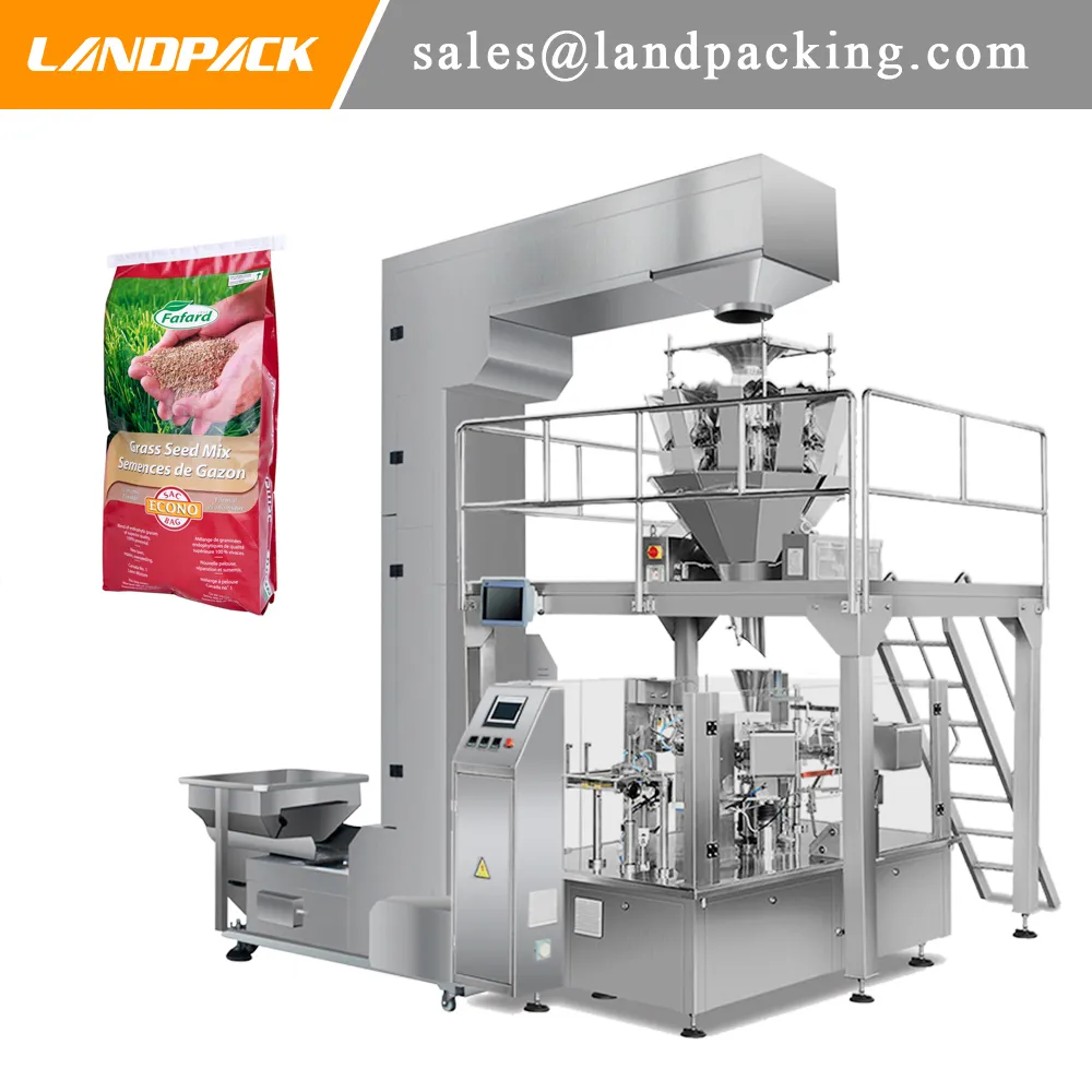 Grass Seed Mixture Rotary Granule Filling Machine Multifunction Plant Seed Stand Pouch Packing Machine Price