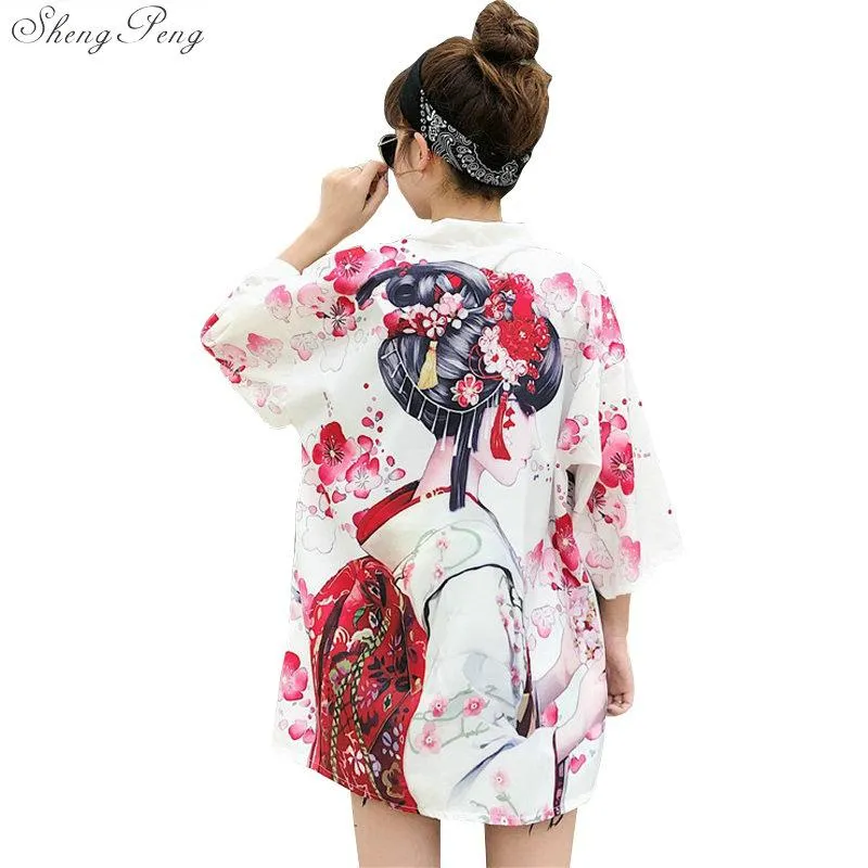 Yukata Japonais Femme Violet - Robe Kimono Longue 130 Cm, Polyester, Pour Cosplay, Fêtes, Photographie