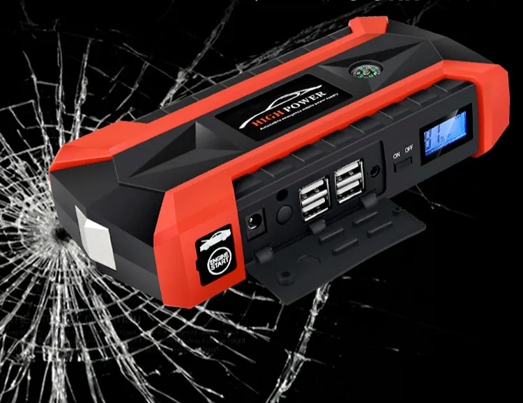 80000mah 12V Pack Car Jump Starter Аварийный зарядный устройство Booster Bank Аккумулятор 1000A 6L Бензин 4L Diesel288S