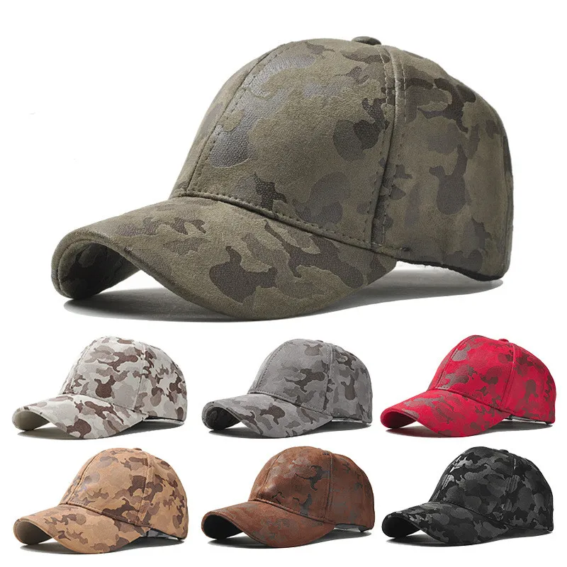 موضة جديدة المخملية قبعات البيسبول القبعة عادي سنببك الأزياء Camouflag الرجال النساء أغطية الرأس القبعات
