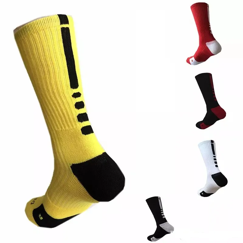 Em estoque UE EUA Profissional Elite Basketball longas meias joelho Atlético Walking Esporte Socks Men Moda Corrida Ténis Sports Sock